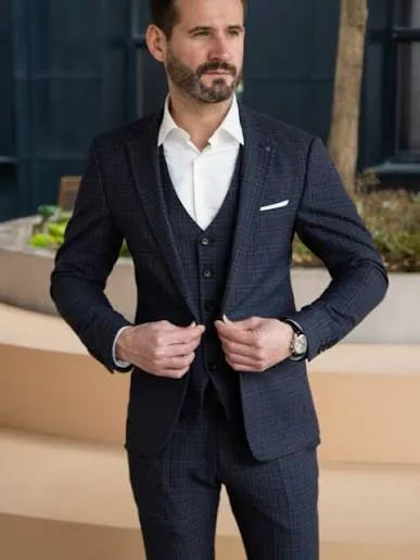 A navy suit
